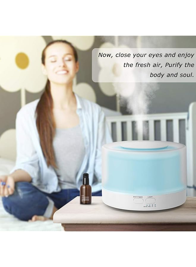 erorex Essential Oil Diffuser 500Ml Cool Mist Humidifier With Remote Control Adjustable Mist Mode Aroma Diffusers Aromatherapy For Home With Waterless Safety Switc White - Image 4
