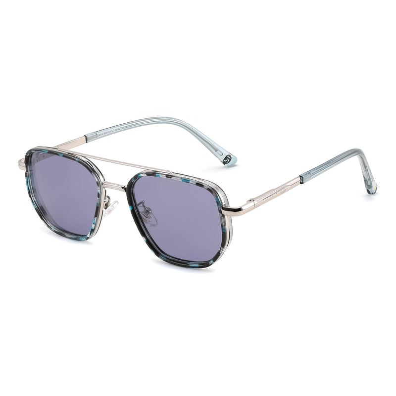 FEISEDY Polarized Aviator Sunglasses for Men Square Retro Metal Frame UV 400 Protection TAC Lens B0329 - Image 2