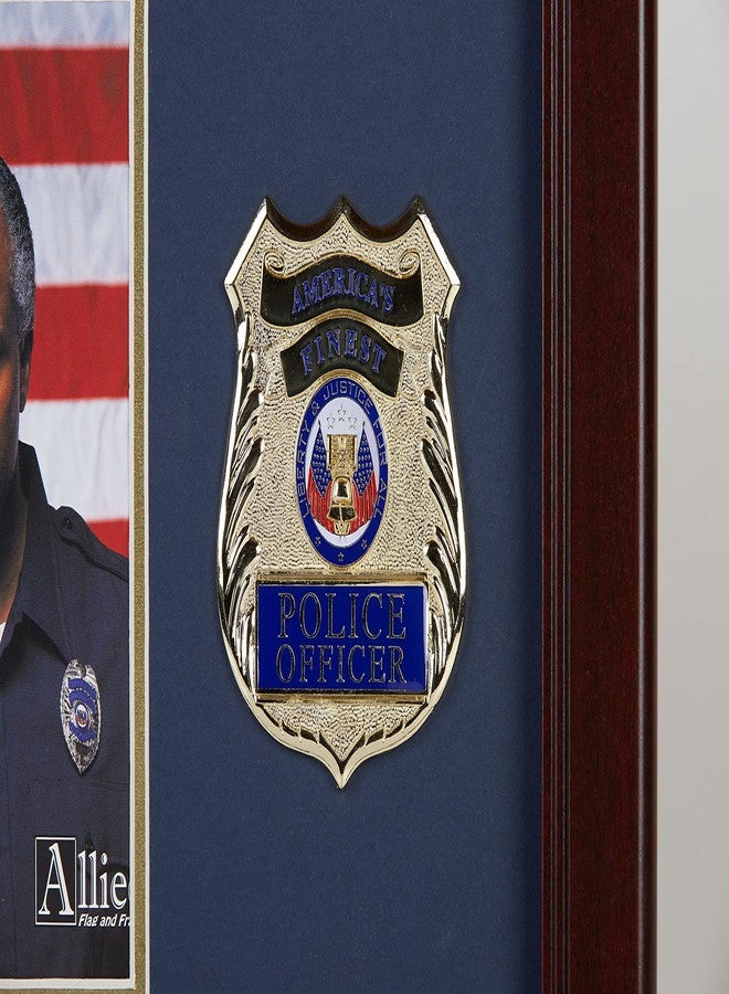 Allied Flag Allied Frame US Police Officer Medallion Portrait Picture Frame - 4 x 6 Picture Opening - Image 2