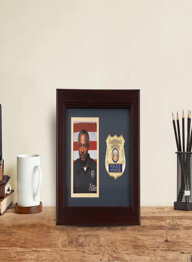Allied Flag Allied Frame US Police Officer Medallion Portrait Picture Frame - 4 x 6 Picture Opening - Image 4
