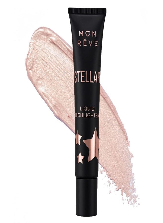 MON RÊVE Mon Reve Stellar Liquid Highlighter for Face - Dewy Glow Illuminator with Micro-Pearls, Lightweight Blendable & Moisturizing Formula, Water Resistant,Clean Beauty - 0.61 Fl Oz (01 Champagne) - Image 1