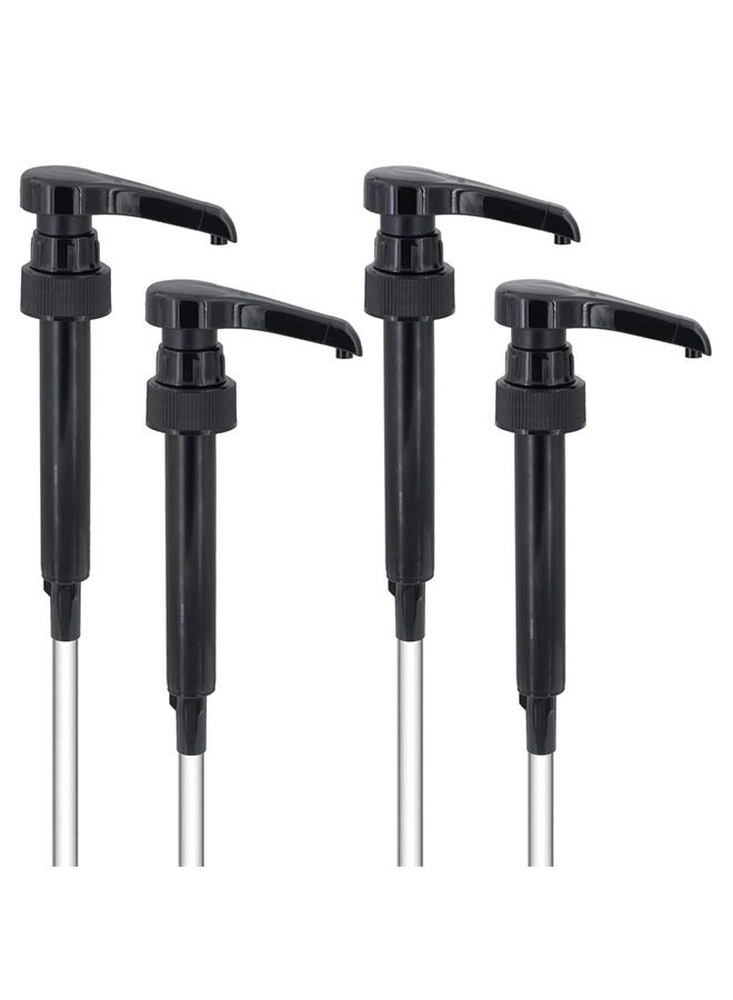 4 Packs Coffee Syrup Pump Fits 750Ml Torani, DaVinci, Jordans Skinny Syrup Bottles, Torani Pump Dispenser for Coffee Syrup Snow Cones, No Dripping, Ideal for Home and Coffee Bar - Black  - Image 1