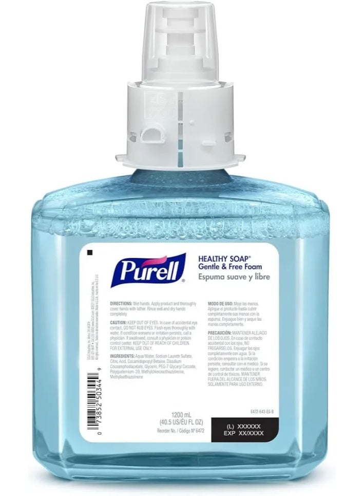 PURELL ES6 Healthcare HEALTHY SOAP Gentle and Free Foam Refill, Fragrance Free, 1200 mL EcoLogo Certified Soap Refill for PURELL ES6 Touch-Free Dispenser (Pack of 2) - Image 2