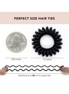 VIUAUAX 8pcs Waterproof Spiral Hair Ties for Women,  Elastic Hair Band,Coil Hair Ties for Thick Hair, No Crease Hair Tie, Spiral Hair Ties No Damage, Hair Coils & Phone Cord Hair Ties for Thin Hair, Hair Ties Spiral  - Image 3