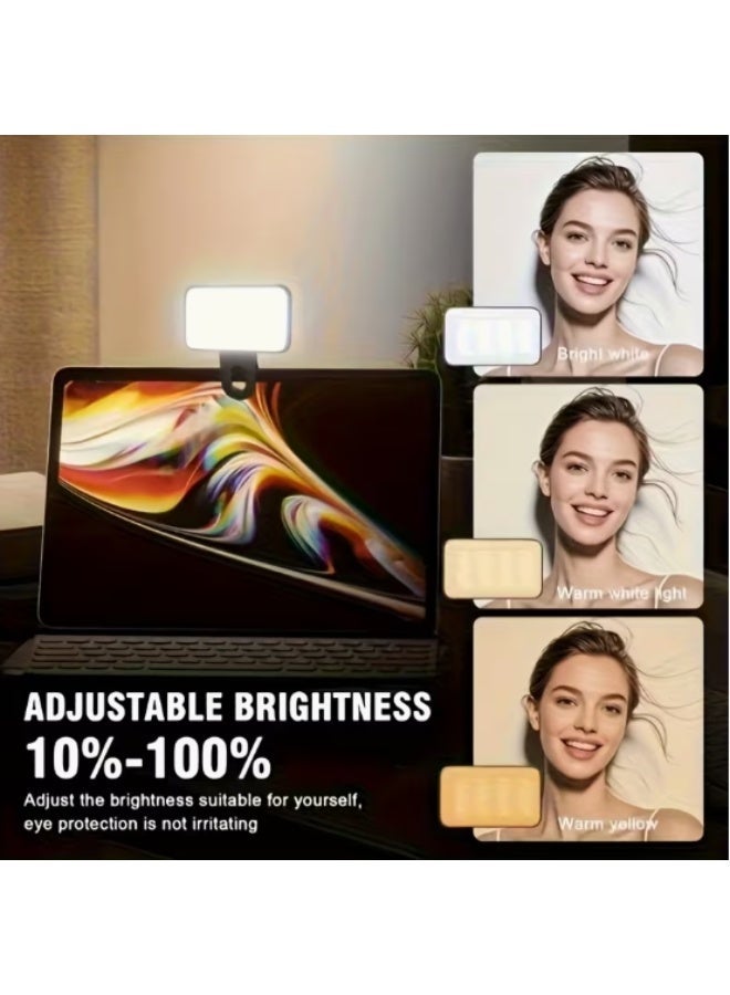 روهز رينج لايت LED محمول قابل للشحن مع 3 أوضاع إضاءة، يثبت بالمشبك للهواتف والكاميرات - Image 1