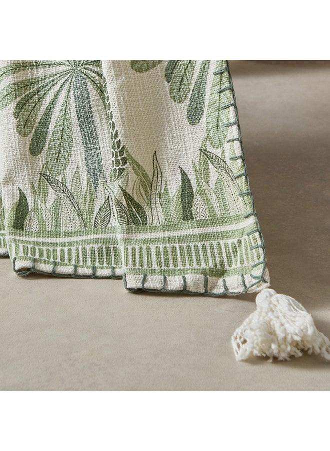 Home Box Cancun Palm Printed Slub Throw 170 x 130 cm - Image 2