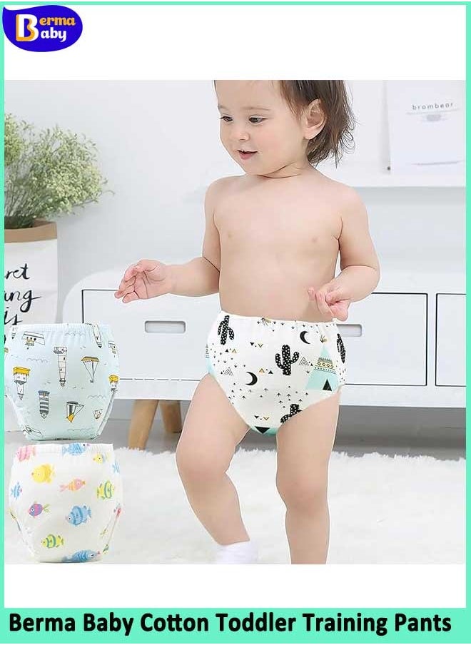 Berma Baby 2 حزمة من سراويل التدريب الماصة للأطفال الصغار سراويل تدريب قطنية 2T-3T ملابس داخلية قابلة لإعادة الاستخدام للتدريب على استخدام المرحاض للأولاد 2T ملابس داخلية للأولاد الصغار 2T سراويل تدريب على استخدام المرحاض 2t-3t  - Image 2