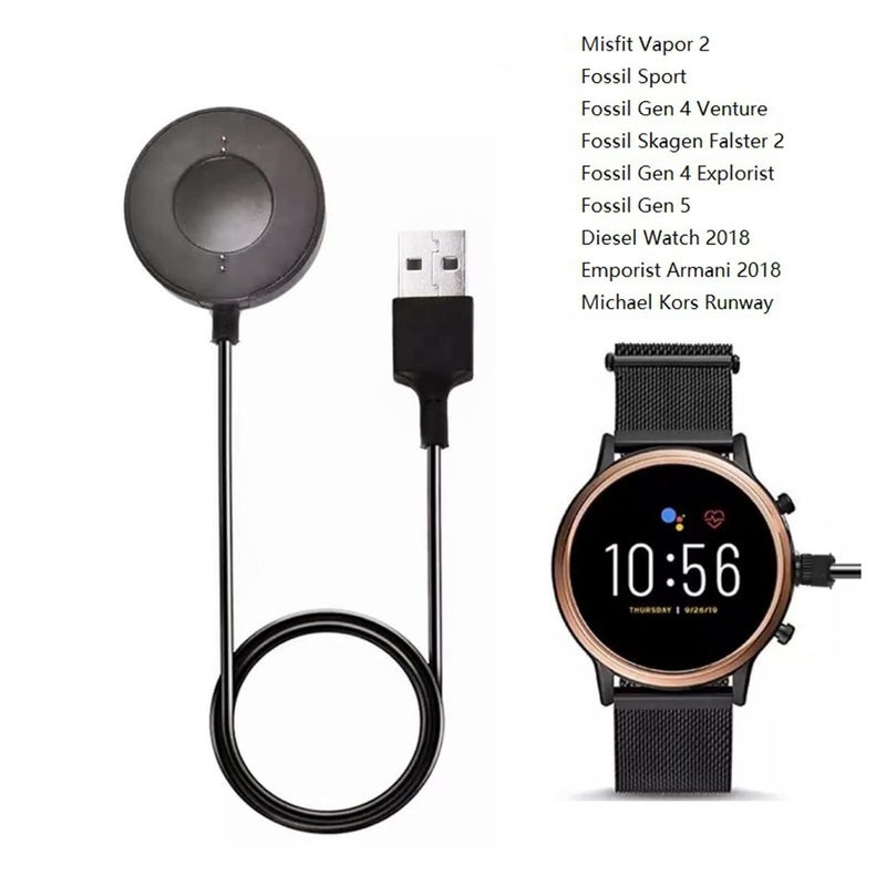 1M USB Fast Charger Dock for Gen 6/4 / 5 Smart Watch Charging Cable Smart Watch Charger Charging Cable Cord - Image 2