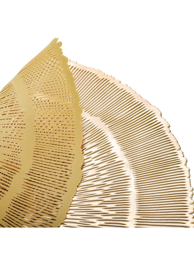 DB Innov. Golden Metallic Firework Placemats, 4 Pcs Vinyl Cutout Placemats, Non-Slip Stain Heat Resistant Place Mats for Dining Table, 15x15 Inch - Image 3