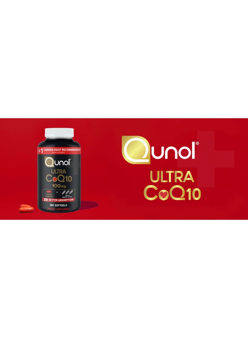 Qunol ألترا CoQ10 100 ملغ مكمل غذائي - 180 كبسولة لينة - Image 2