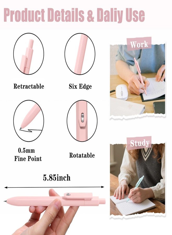 Vitoler Gel Pens,0.5mm Black Ink Pens,8pcs Quick Dry Smooth Writing Pen for Women,Fine Point Pen for Office School Teacher Supplies - Image 4