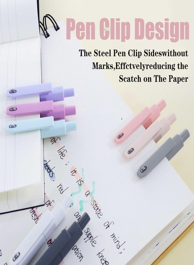 Vitoler Gel Pens,0.5mm Black Ink Pens,8pcs Quick Dry Smooth Writing Pen for Women,Fine Point Pen for Office School Teacher Supplies - Image 3