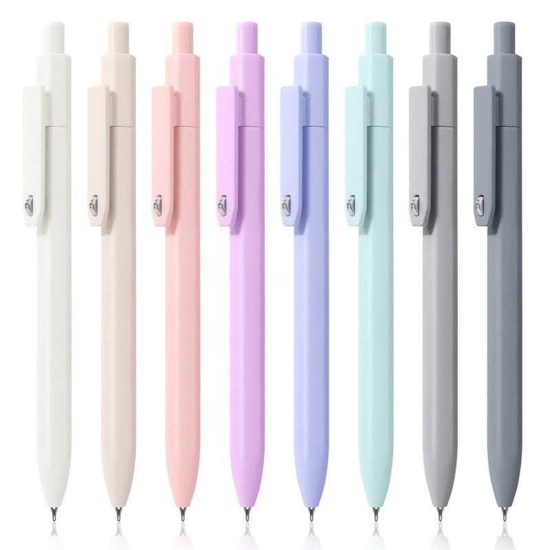 Vitoler Gel Pens,0.5mm Black Ink Pens,8pcs Quick Dry Smooth Writing Pen for Women,Fine Point Pen for Office School Teacher Supplies - Image 1