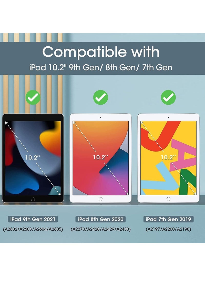 vesus iPad 10.2 Case - Slim Stand Hard Back Shell Protective Smart Cover for iPad 9th (2021), 8th (2020), & 7th (2019) Generation - Red - Image 2