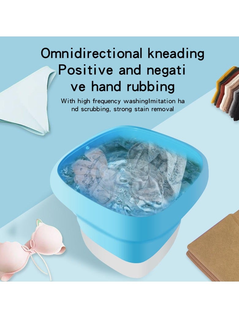 Reko Portable Washing Machine, Foldable Mini Washing Machine, Small Washing Machine for Underwear, Baby Clothes, or Small Items, Suitable for Apartments, Dormitories, Camping, Travel - Multicolor - Image 4