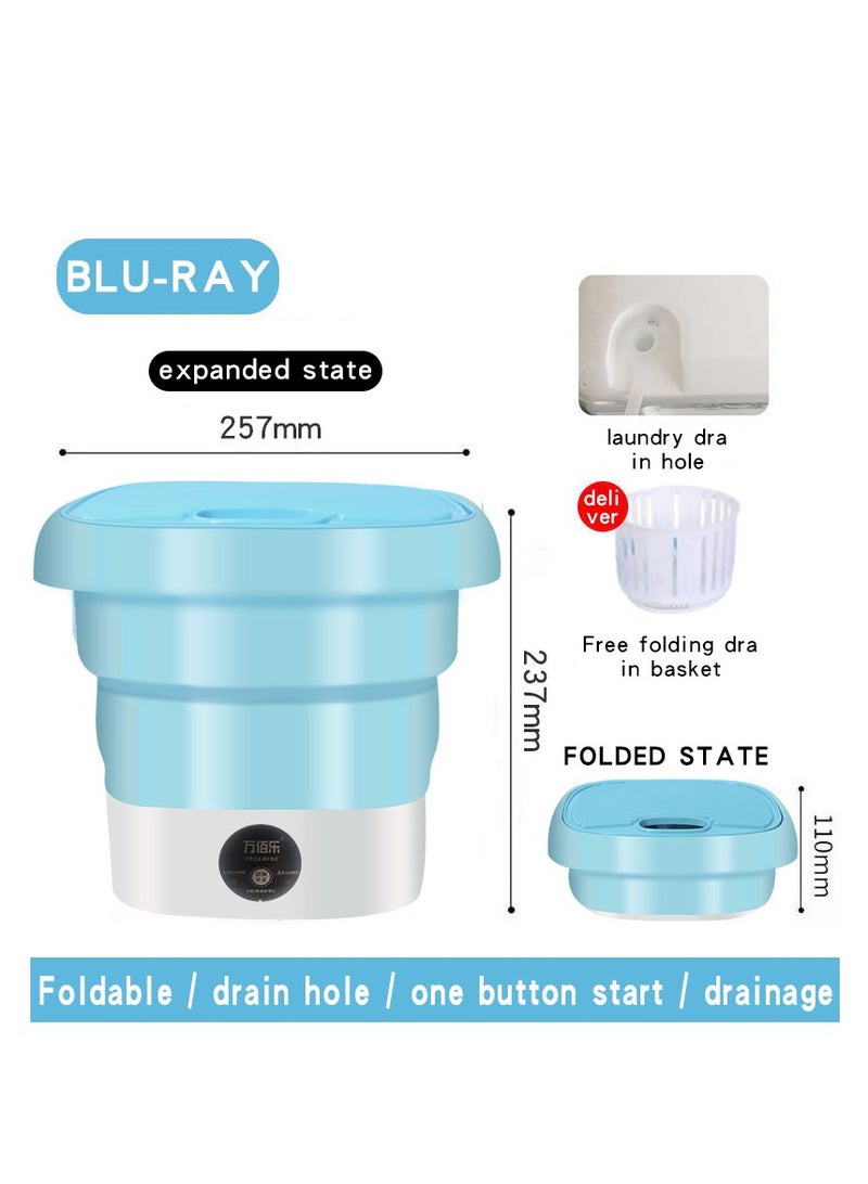 Reko Portable Washing Machine, Foldable Mini Washing Machine, Small Washing Machine for Underwear, Baby Clothes, or Small Items, Suitable for Apartments, Dormitories, Camping, Travel - Multicolor - Image 5