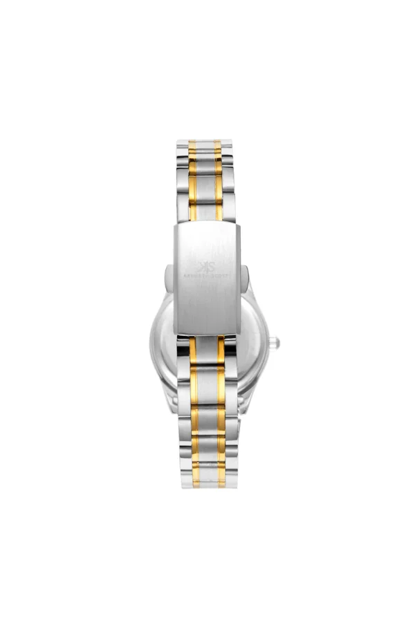 كينيث سكوت Women's Analog Display Watch With Gold Steel Strap - K23552-TBTW