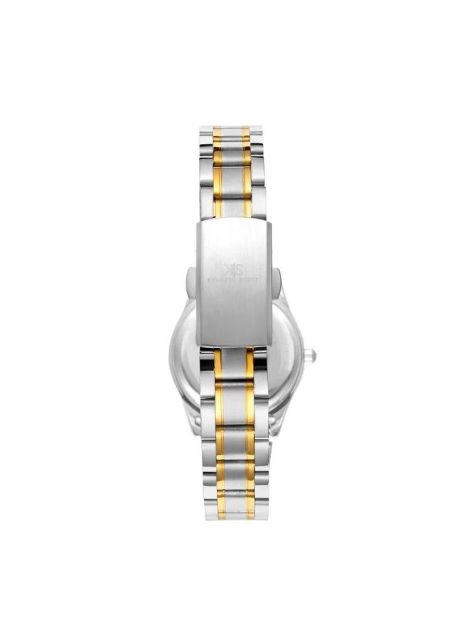 كينيث سكوت Women's Analog Display Watch With Gold Steel Strap - K23552-TBTW