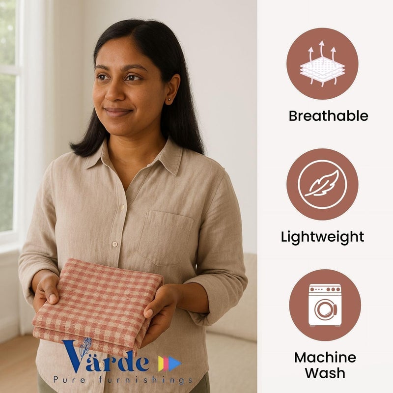 Värde 8 Pcs Cotton Kitchen Cloth/Napkins | Fridge, Table, Kitchen Platform Cleaning & Roti Napkins | 12x22 Inches | Multicolor (Colour4) - Image 4