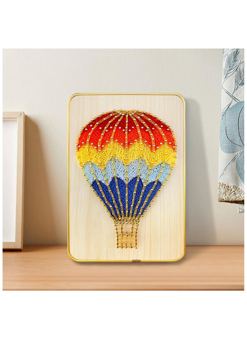 Brain Giggles DIY Craft Kit with String Art Pattern String Art Kit Crafting Supplies for Kids Girls Beginner Adult Ages 2-12 Years (Hot Air Balloon String Art)