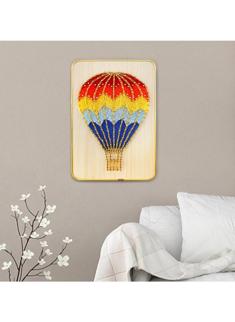 Brain Giggles DIY Craft Kit with String Art Pattern String Art Kit Crafting Supplies for Kids Girls Beginner Adult Ages 2-12 Years (Hot Air Balloon String Art)