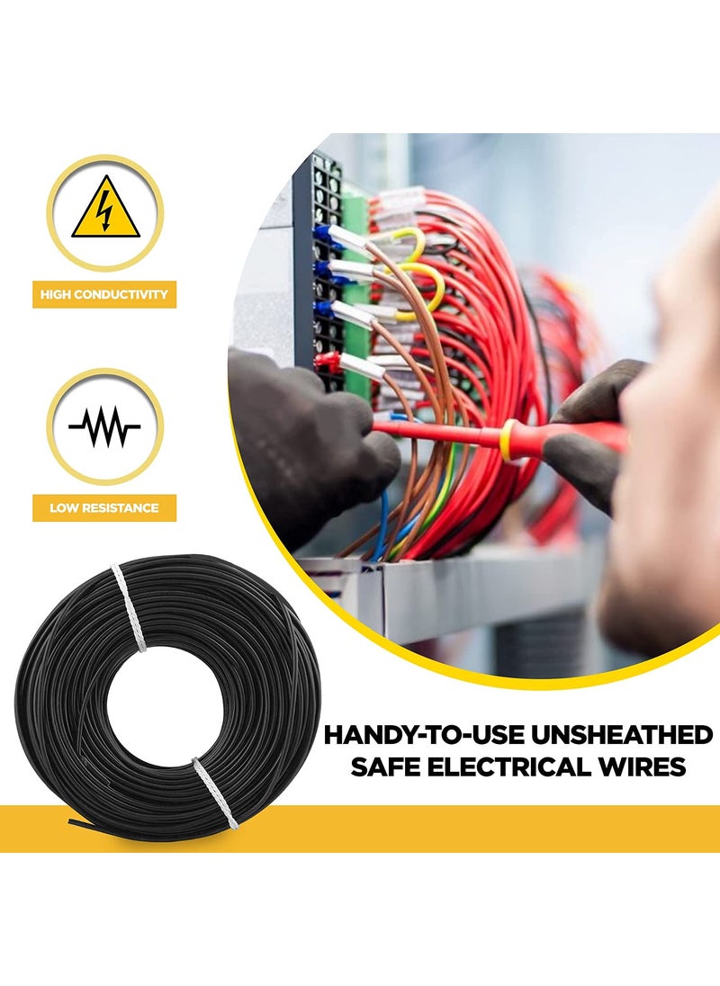 KLICK KLICK Copper Wire with Triple Layer PVC Coating Unilay Bunching Single Core Unsheathed Flexible Electric Cable for Domestic Industrial Connections Gold Series 15 mm 90m Long Black 5 Pcs  - Image 4