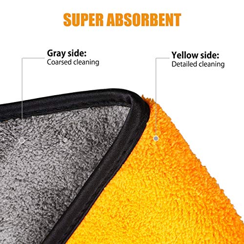 OAN All Purpose Microfiber Cloth for Cleaning, Dusting, Detailing & Polishing All Vehicles, Office, Kitchen, Home | 800 GSM | 80X50 cm Pack of (4) - Image 3