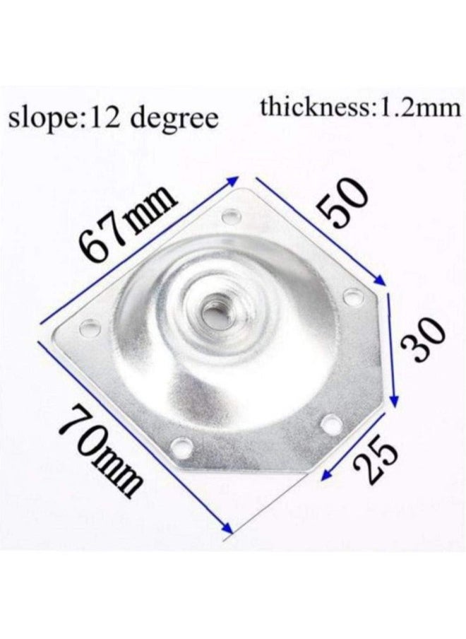 silvercnc 4Pcs Sofa Legs Protector Angled Slope Table Feet Fixing Sofa Legs M8 Mounting Bracket with Screws for Sofa Furniture  - Image 2