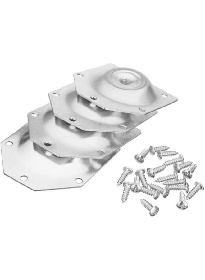 silvercnc 4Pcs Sofa Legs Protector Angled Slope Table Feet Fixing Sofa Legs M8 Mounting Bracket with Screws for Sofa Furniture  - Image 1