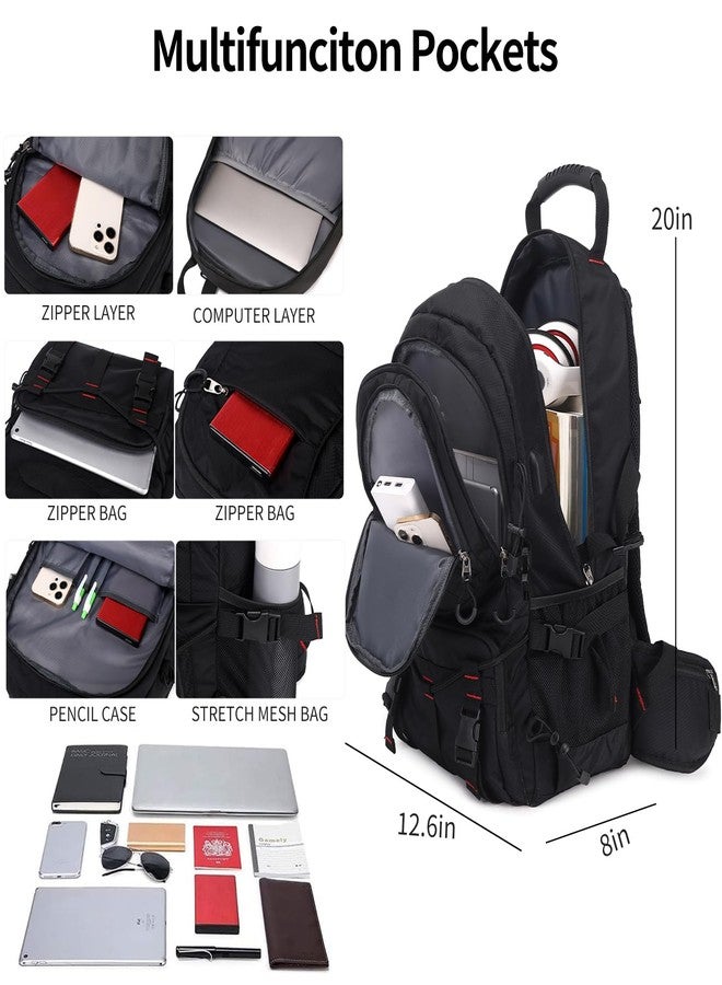 NerIion 40L Hiking Backpack Travel Backpack for Men Women Camping Waterproof Outdoor Hiking Daypack Lightweight Backpack (Black) - Image 3