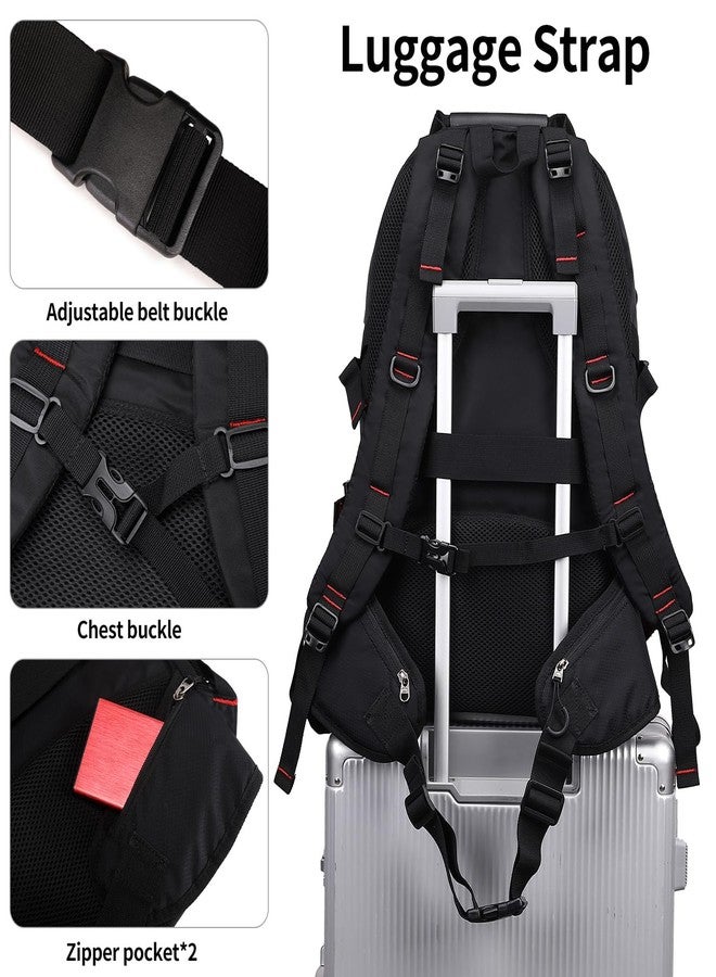 NerIion 40L Hiking Backpack Travel Backpack for Men Women Camping Waterproof Outdoor Hiking Daypack Lightweight Backpack (Black) - Image 4
