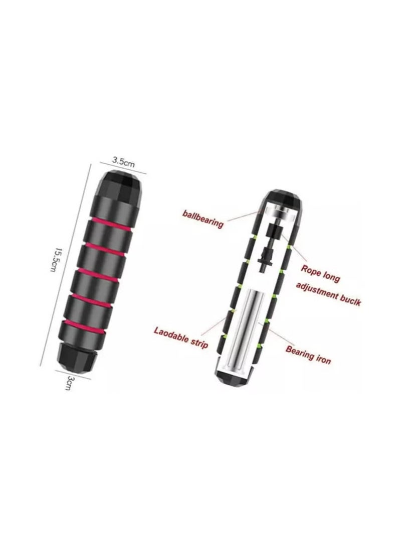 OUHOE Adjustable Speed Heavy Weighted Steel Wire Exercise Skipping Jump Rope|Heavy Skipping Rope PVC Weighted Speed Exercise Jump Rope Breathing Handle 360 Degree rotation - Image 4