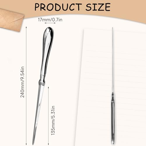 Vastarsky Letter Opener, Premium Envelope Opener Knife, Metal Office Letter Opener Envelope Slitter, Ergonomic Grip Handle Paper Cutting Tool for School Office Home Supplies - Image 2