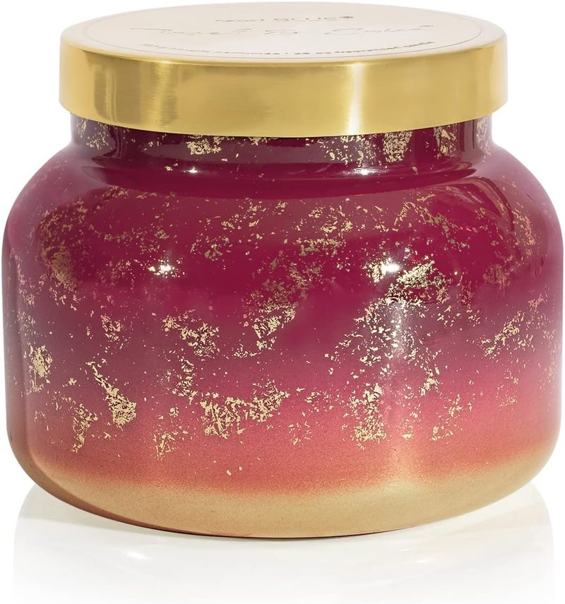 Capri Blue Glimmer Jar Candles - Luxury Holiday Scented Candles for Home - Long Lasting Soy Wax Blend - Scented Holiday & Home Decor - Tinsel & Spice Oversized Jar (28 oz) - Image 1