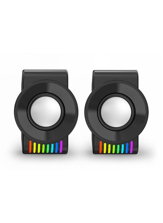 ريدراجون GS514 KAGE RGB مكبر صوت سطح المكتب 2.0 قناة ستيريو – يعمل بمنفذ USB + كابل 3.5 مم - Image 1