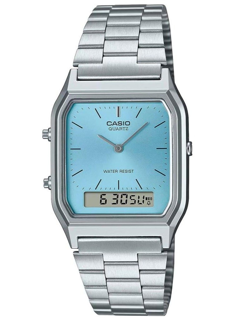 CASIO AQ-230A-2A1MQYDF Watch, Grey, Standard, Grey, Standart, Bracelet