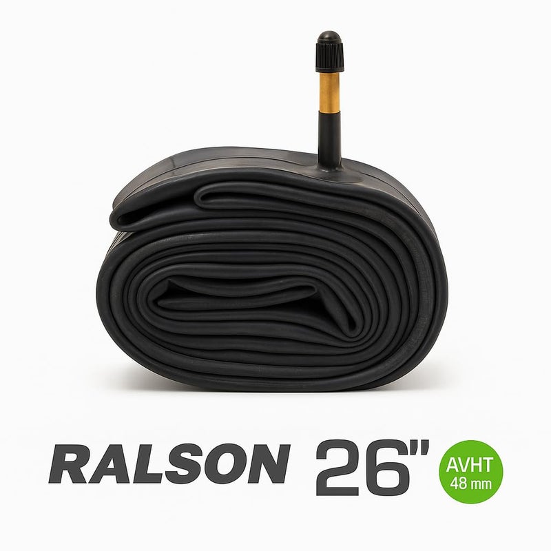 RALSON Bicycle Inner Tube 26 Inch × 1.50/1.75/1.95/2.10/2.125, 48mm AV Schrader Valve – Heavy Duty Butyl Rubber Bike Tire Tube, Compatible with MTB, Road, Hybrid & Cruiser Bicycles - Image 4