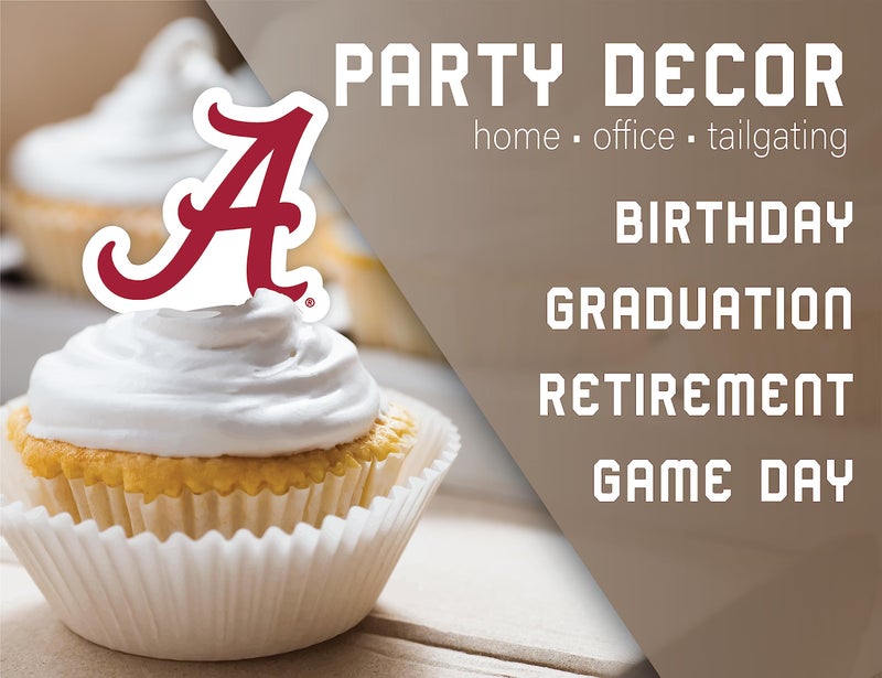 PartyKandy Alabama Crimson Tide Cupcake Toppers (24 Pcs) University of Alabama Party Supplies for Football  Birthday  Graduation Party Decorations with Alabama Cupcake Toppers (Alabama Crimson Tide) - Image 5