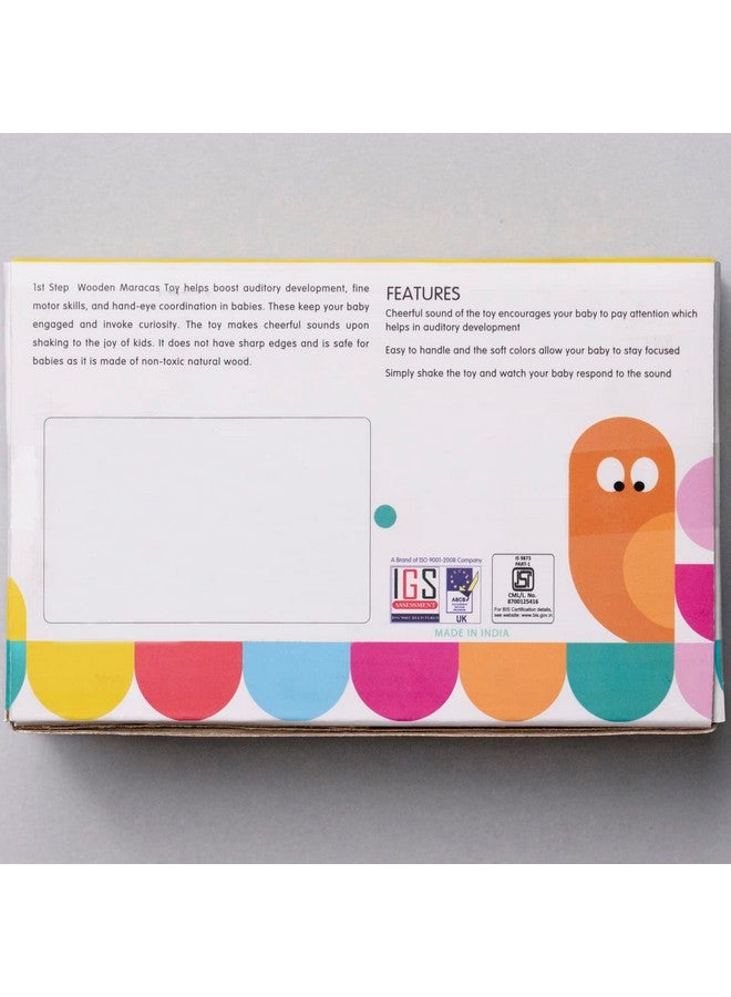 1st Step Wooden Maracus Toys (Pink & Mint Green) - Image 3