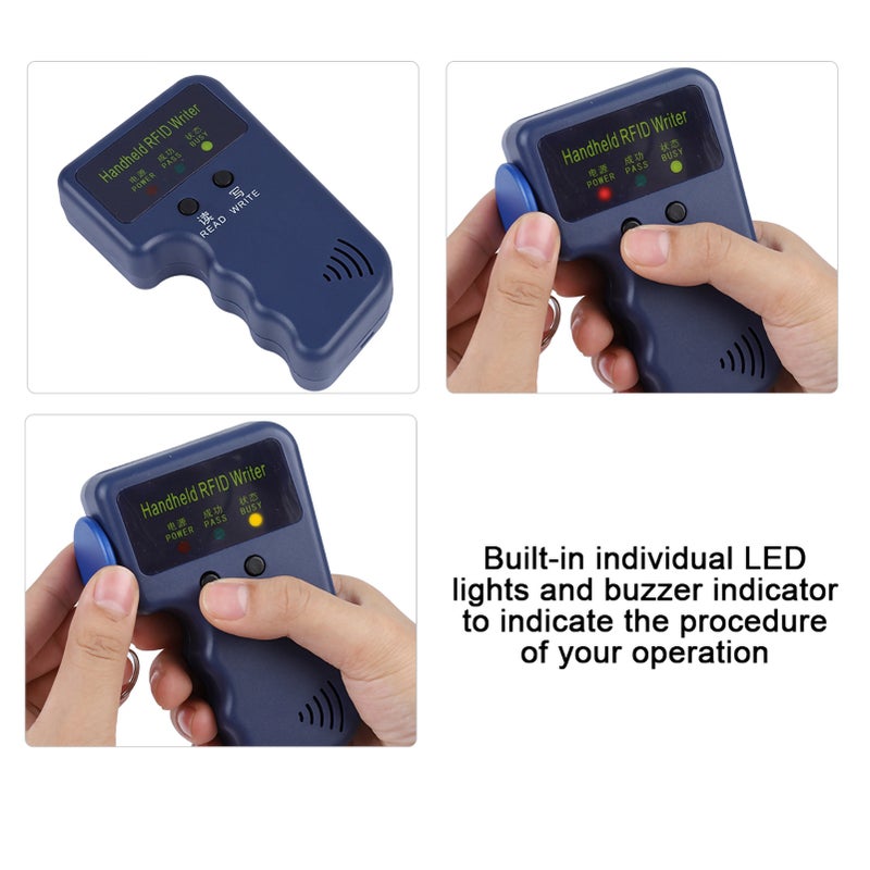 مُنسخ ومُصنع ومكتبة محمولة محتملة بطاقات RFID التابع للرقم التعريفي بتردد 125 كيلوهرتز مع 5 علامات - Image 3
