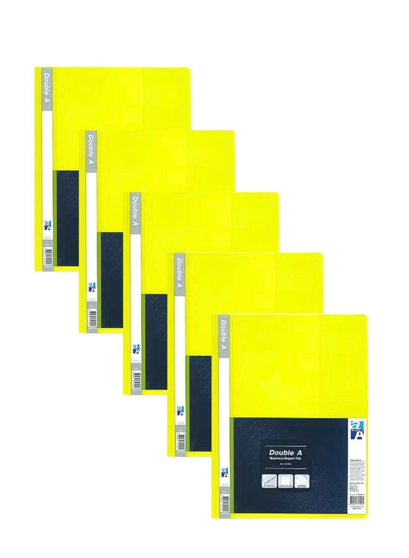 Report File A4 Yellow, Clear Front Report Covers Project File For School Office Pack of 6 - Image 2