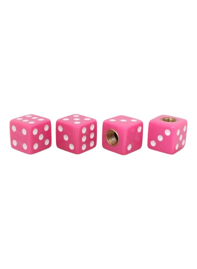 NIBEMINENT 4-Piece Dice Style Car Tire Valve Cap  - Image 3