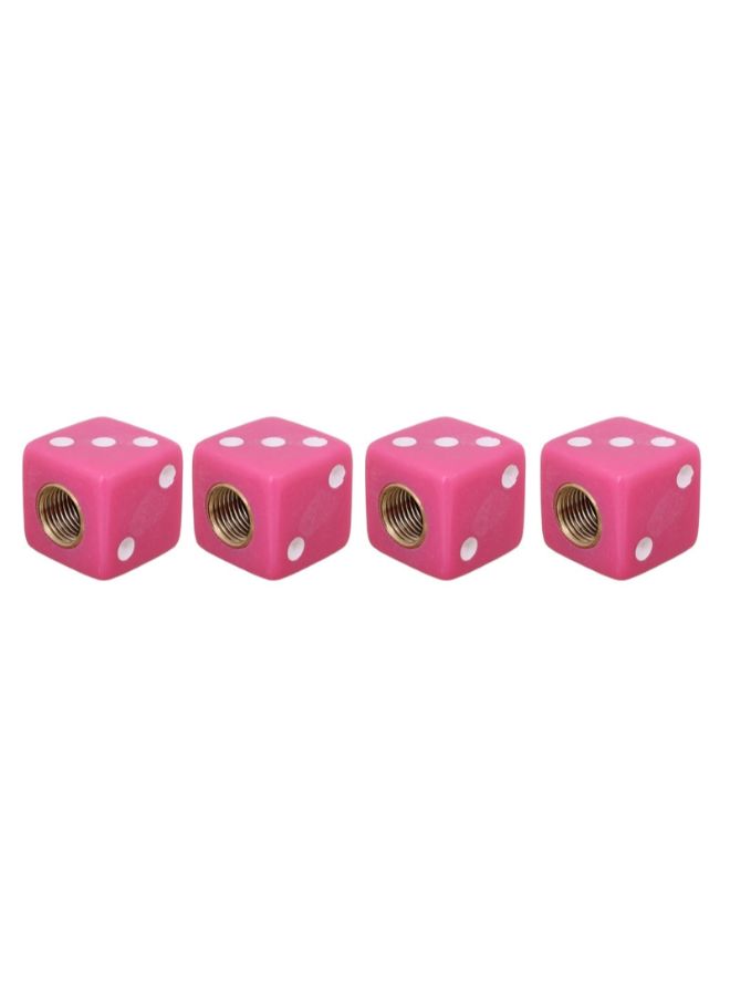 NIBEMINENT 4-Piece Dice Style Car Tire Valve Cap  - Image 2