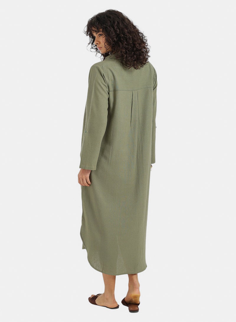 Clue Relaxed Button Down Dress - Image 4