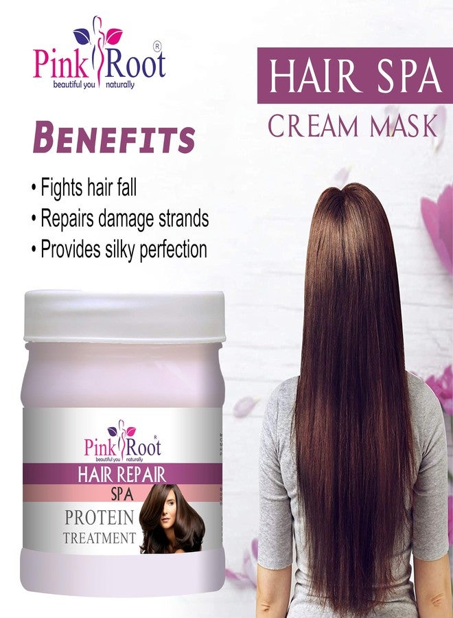 Pink Root Hair Repair Spa Mask Protein Treatment (500 ml) Helps in Repair Damaged Hair and Makes Hair Soft and Smooth - Image 4