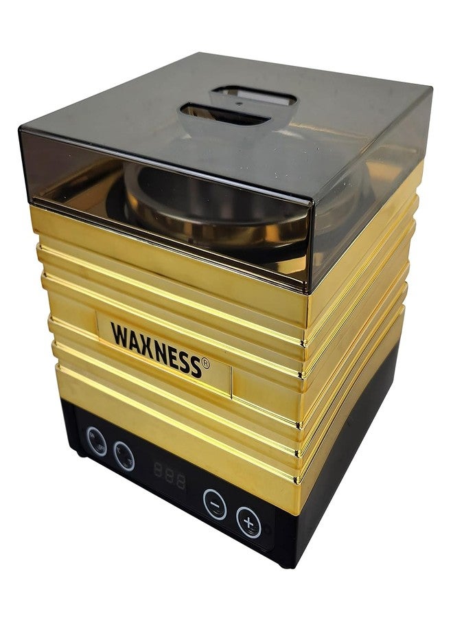 Waxness Premium Gold Stripless Wax Kit with W-CUBE Digital Heater, 1.65 lb (750 g Hard Wax Beads – Rosin-Free Wax for Sensitive Skin – Professional Use – Made in Italy - Image 3
