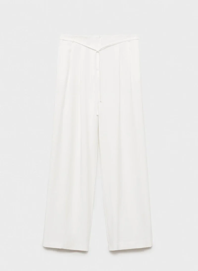 MANGO Lyocell Suit Trousers With Bow Belt