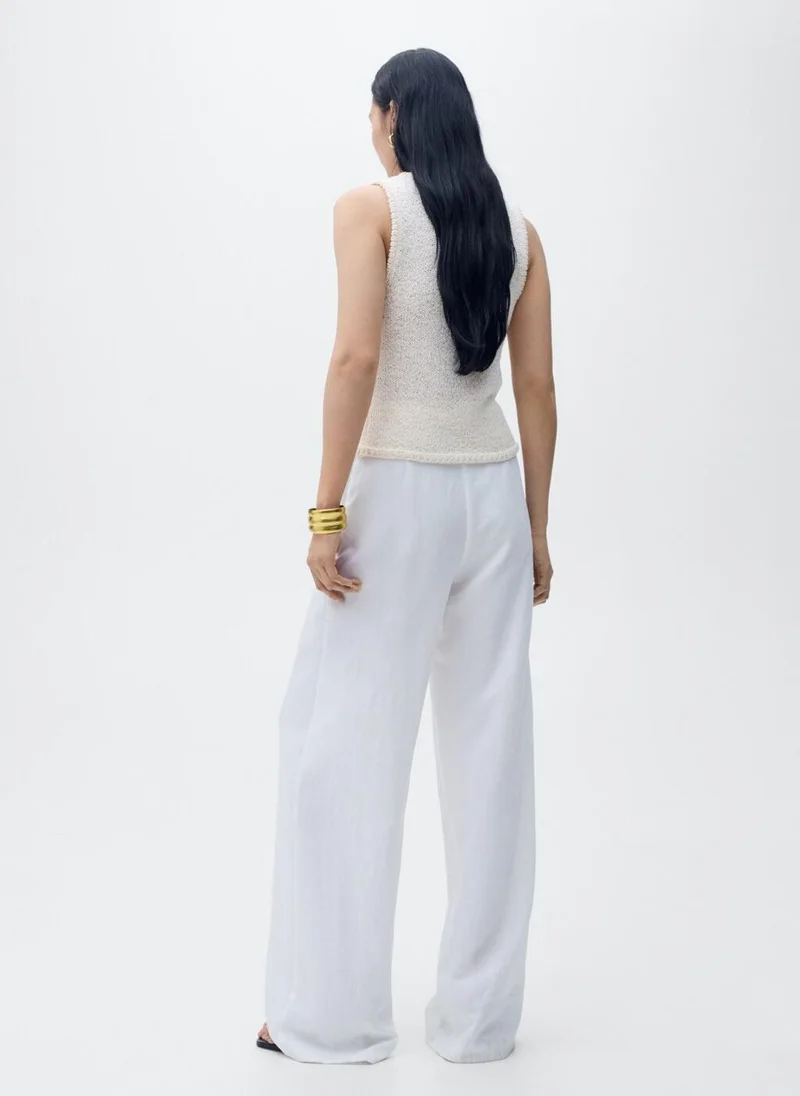 MANGO Lyocell Suit Trousers With Bow Belt