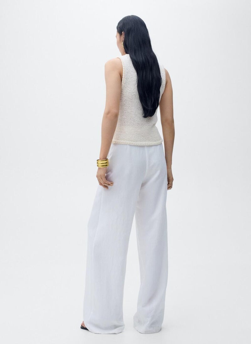 MANGO Lyocell Suit Trousers With Bow Belt  - Image 2