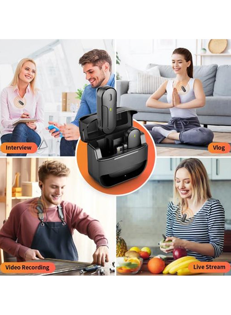 ام 8 ميكروفون صغير محمول لاسلكي M8 من Lavalier لتسجيل البث المباشر وهواتف الألعاب - Image 3